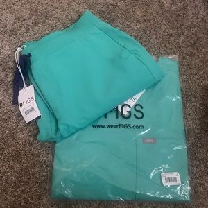 Brand New Figs Surgical Green Scrubs.